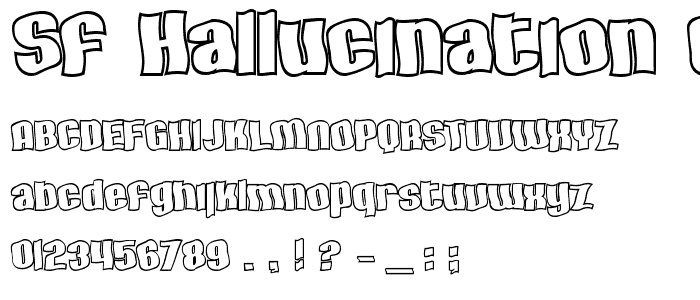 SF Hallucination Outline font